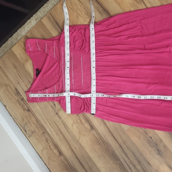 SOMA Hot Pink Rayon from Bamboo Beaded Embroidered Sundress Cover-up - Picture 8 of 10